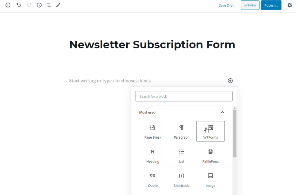 Connect your email tool in WordPress