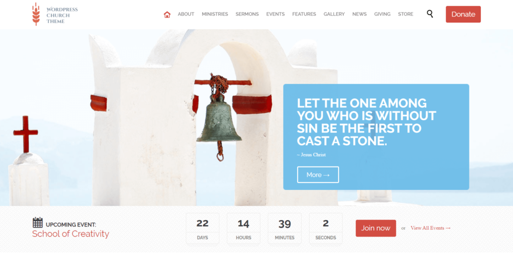 WordPress theme for religion